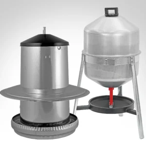 Grand kit anti-pluie • Mangeoire 18 kg + Abreuvoir 30 L
