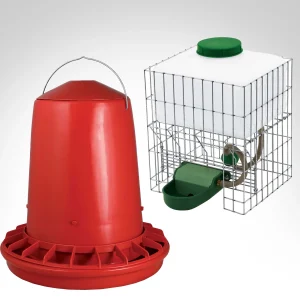 Kit pratique • Mangeoire 12 kg + Abreuvoir 10 L
