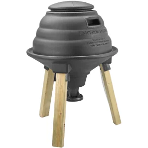 Mangeoire plastique sur pieds 50 kg Emperor Feeder BEC