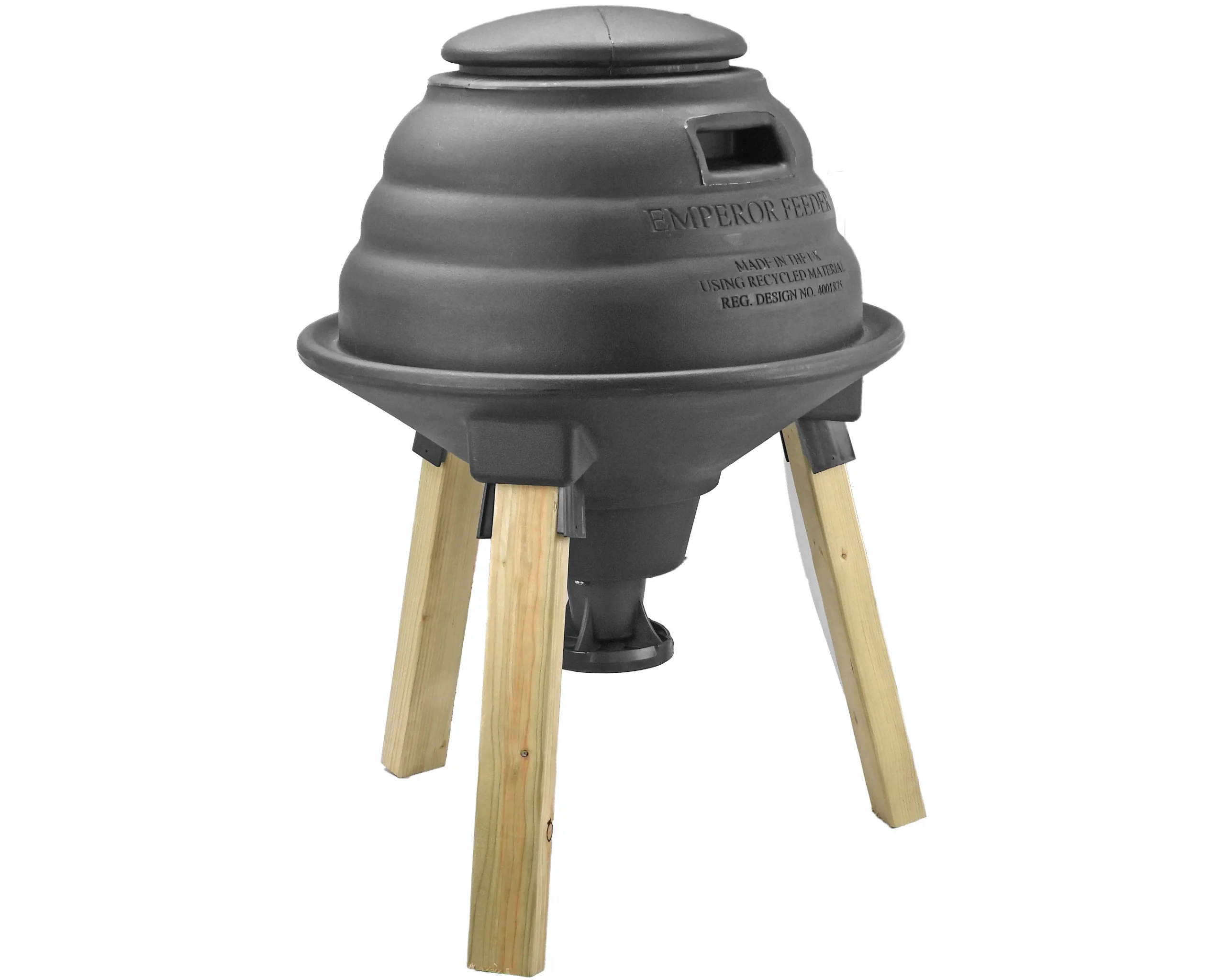 Mangeoire plastique sur pieds 50 kg Emperor Feeder BEC