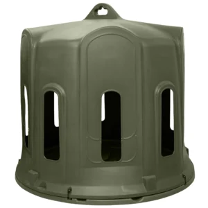 Râtelier Cloche à foin 10 ouvertures pour balles rondes avec fond