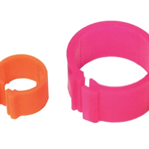 Bague en plastique à clip - Ø 6 mm | bleu, le sachet de 25